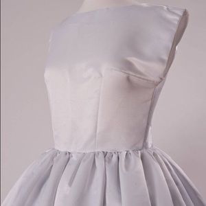 NWOT White Satin Audrey Hepburn Dress Medium